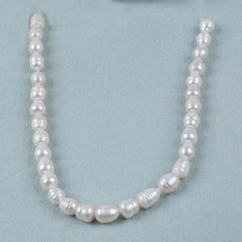 10-11mm B White Pink Purple Natural Loose Beads Real Freshwater Rice Pearl Strand for jewelry making