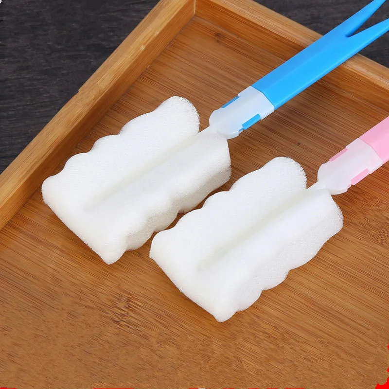 Condico Custom Cup Cleaning Bottle Sponge Brush Baby Bottles Vacuum Flasks Cleaner Brush With Plastic Handle