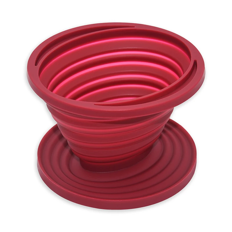 Eco-friendly Non-Stick Collapsible OEM Factory Silicone Coffee Dripper Reusable Drip Cone silicone Coffee Dripper