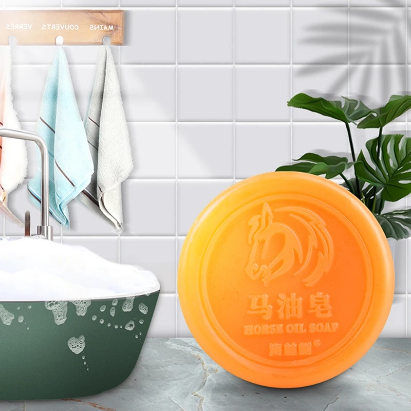 
HLS02003 HORSE OIL Soap Toilet Soap Sample Size Adults Female Basic Cleaning 