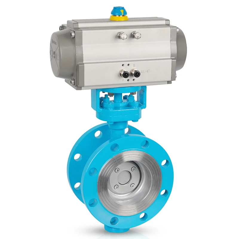 2 Inch Stainless Steel High Temperature Steam Explosion-Proof Pneumatic Hard Seal Flange Butterfly Valve