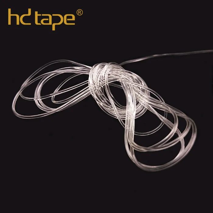 Eco-friendly 0.5mm not easy to break transparent tpu clear crystal thread elastic beading cord