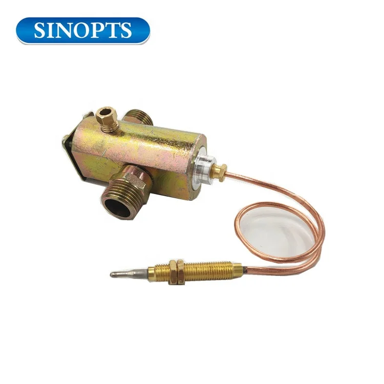 Латунный регулируемый газовый клапан с большим расходом с термопарой