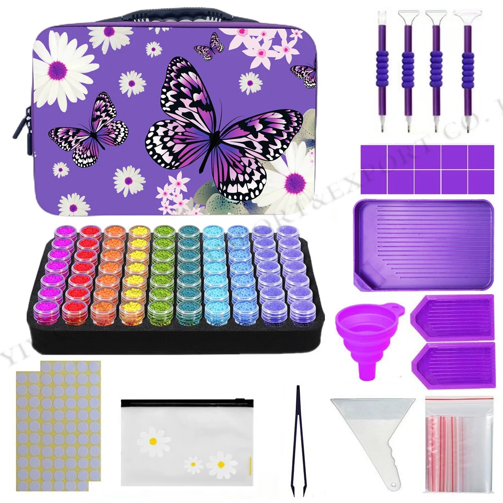 LS 60 слот Алмазная ручка для хранения 60/70/120/140 круглая бутылка бабочка алмазный камень коробка ювелирных изделий