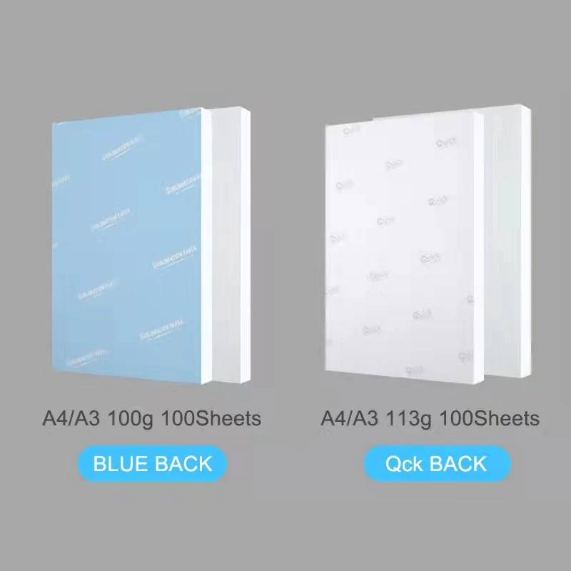 120gsm Fast Dry A3 A4 Size Sublimation Paper Heat Transfer Paper for tumbler Mug Cotton Printing Sublimation