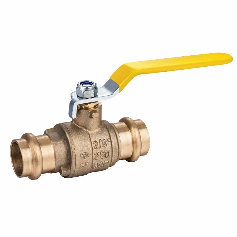 Texoon Lead Free Full Port Brass Ball Valves With Press End Conform to IAPMO PS117 Long Handle Stainless Steel Ball Material