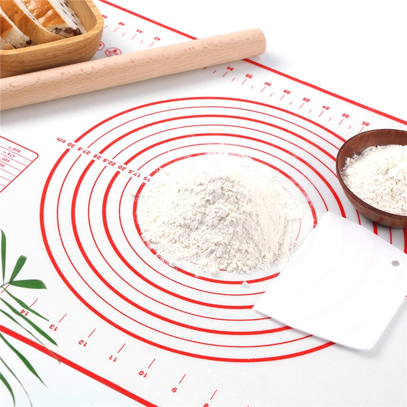 Kitchen Food Grade Dough Rolling Baking Mat with Measurement Non Stick Non-Slip Reusable Silicone Pastry Mat With Measurement
