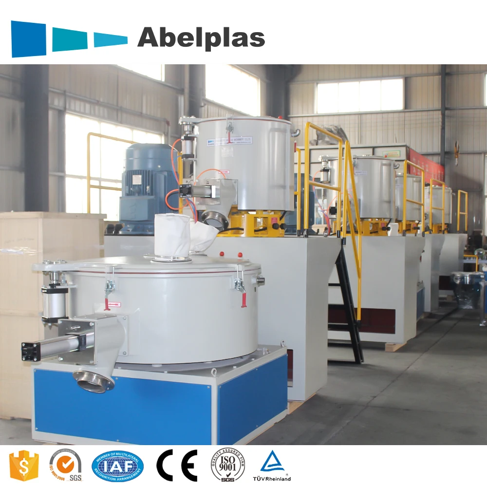 PVC Powder Mixer Machine Industrial Horizontal Spiral Belt Plastic Blender