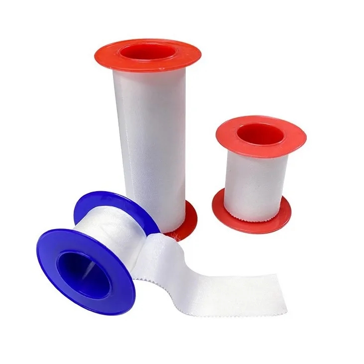 Customizable Medical Silk Tape Set Easy Tear Serrated Edge Low Sensitivity Breathable Red Core White Plastic Strip Direct