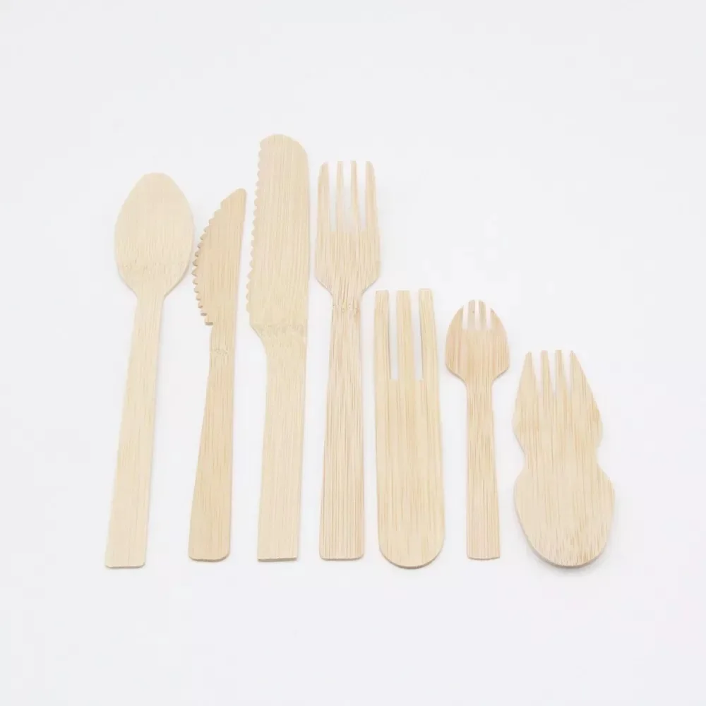 Wholesale Bamboo Disposable Wooden Plate  for Food Custom Logo Food Grade Dish Set