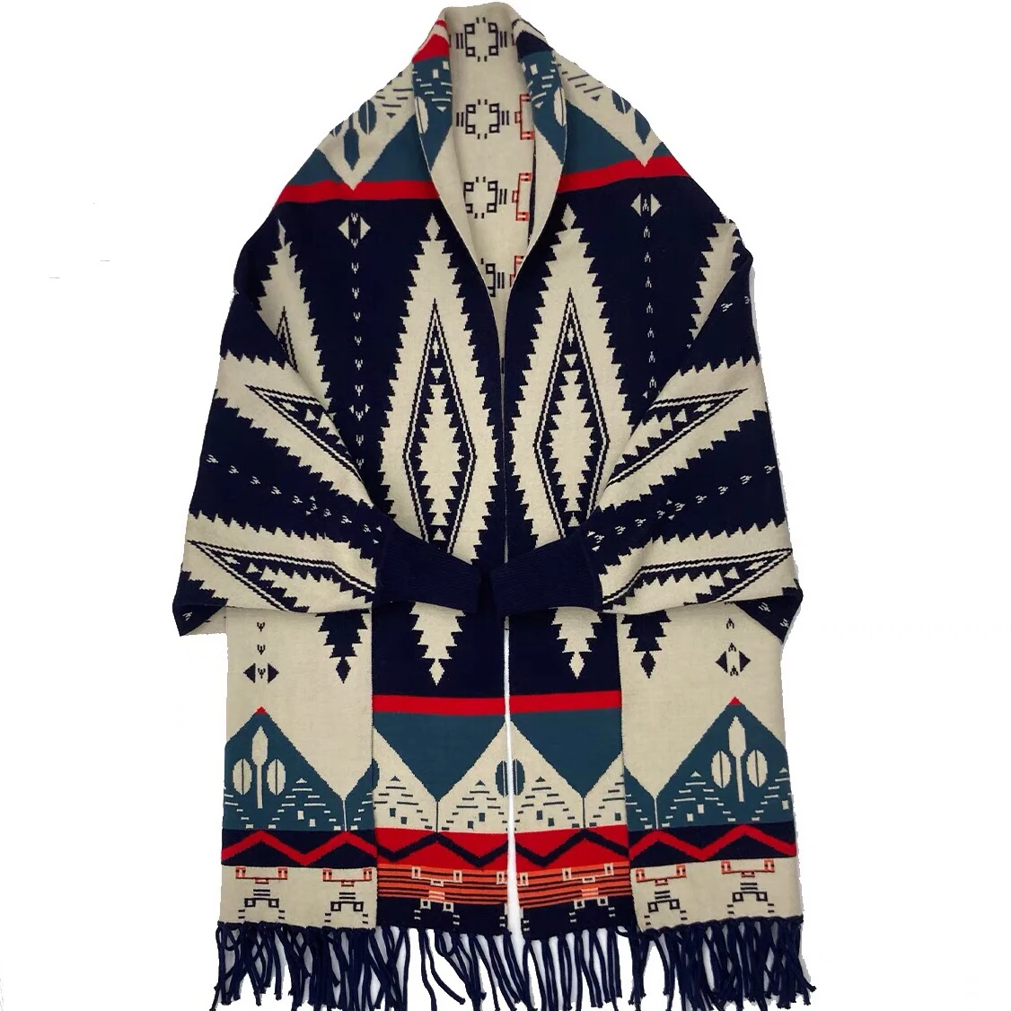 2022 winter cashmere plaid shape print tassels love thick color matching shawl women