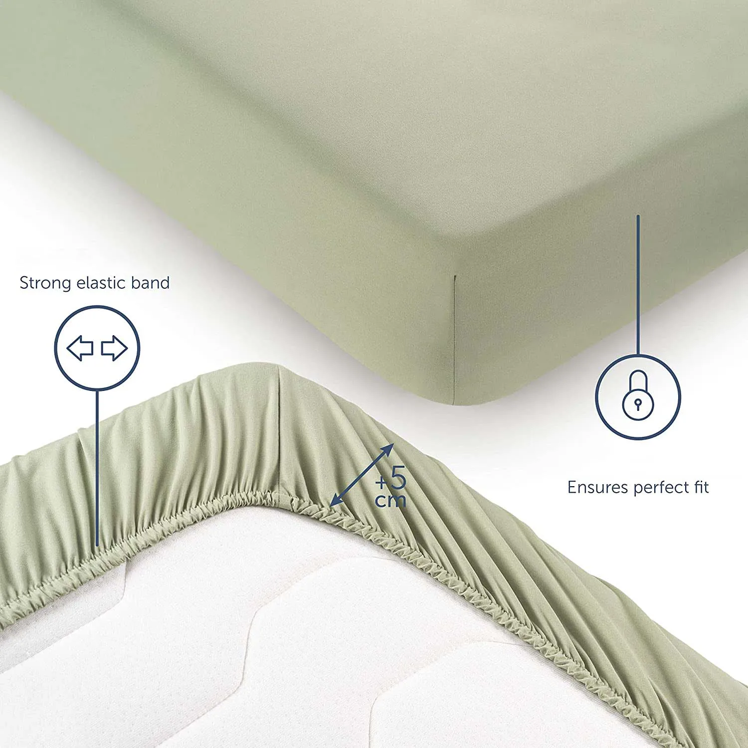 King Size Fitted Sheet 100%  Microfiber Fitted Sheet with Extra Deep Design