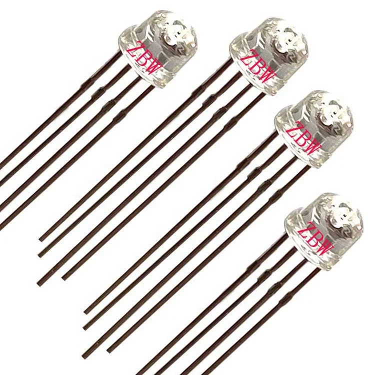 ZBW Chinese manufacturer 4 pins f5 multi colour rgb light emitting diodes,5mm led emitting diode,wireless led diode 5mm