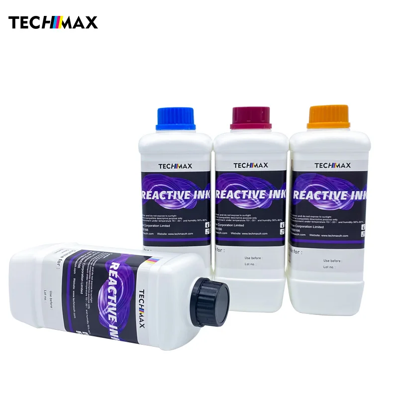 500ml vivid color reactive ink high quality dye ink digital textile printing ink for Kyocera KJ4B print head wholesale reactive