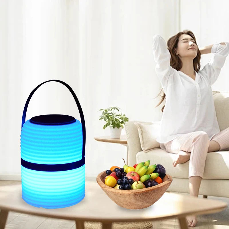 Светящийся светодиодный динамик со световой батареей аккумуляторная Светодиодная музыкальная лампа для декоративной подсветки