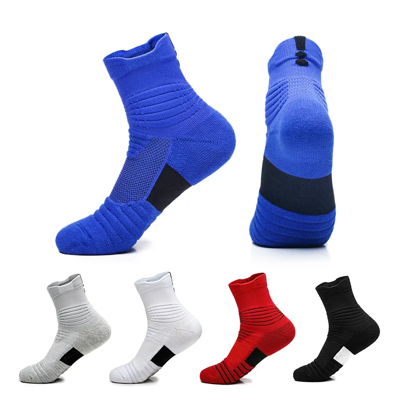 Basketball sport socks towel bottom anti slip sports boat socks outdoor ankle Crew sweat absorb sport socks