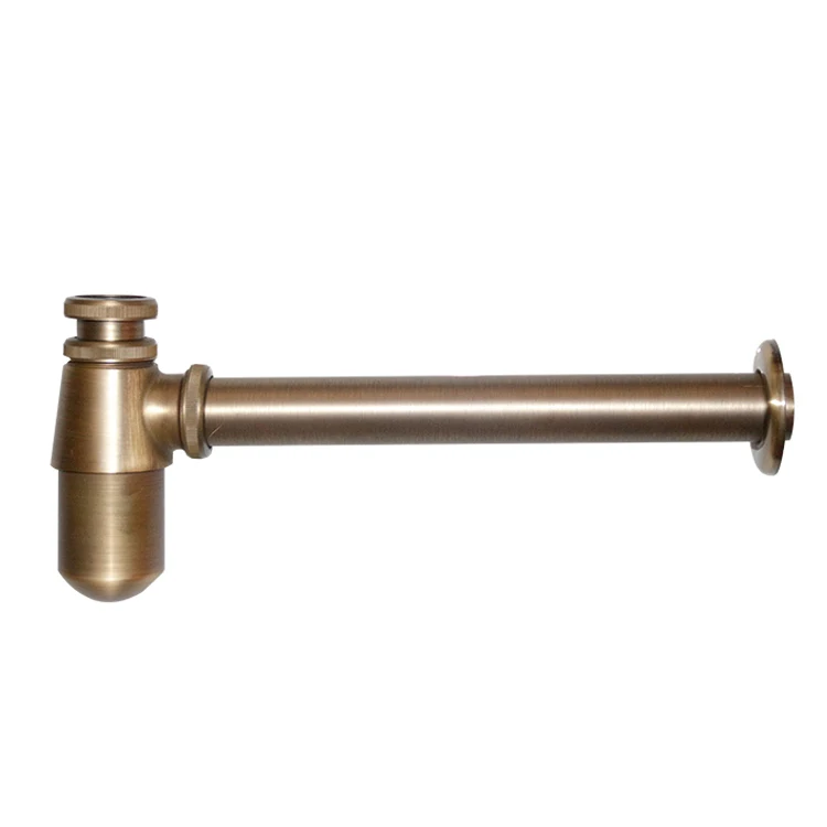 Black Brass Sink Drain Basin Bottle Trap