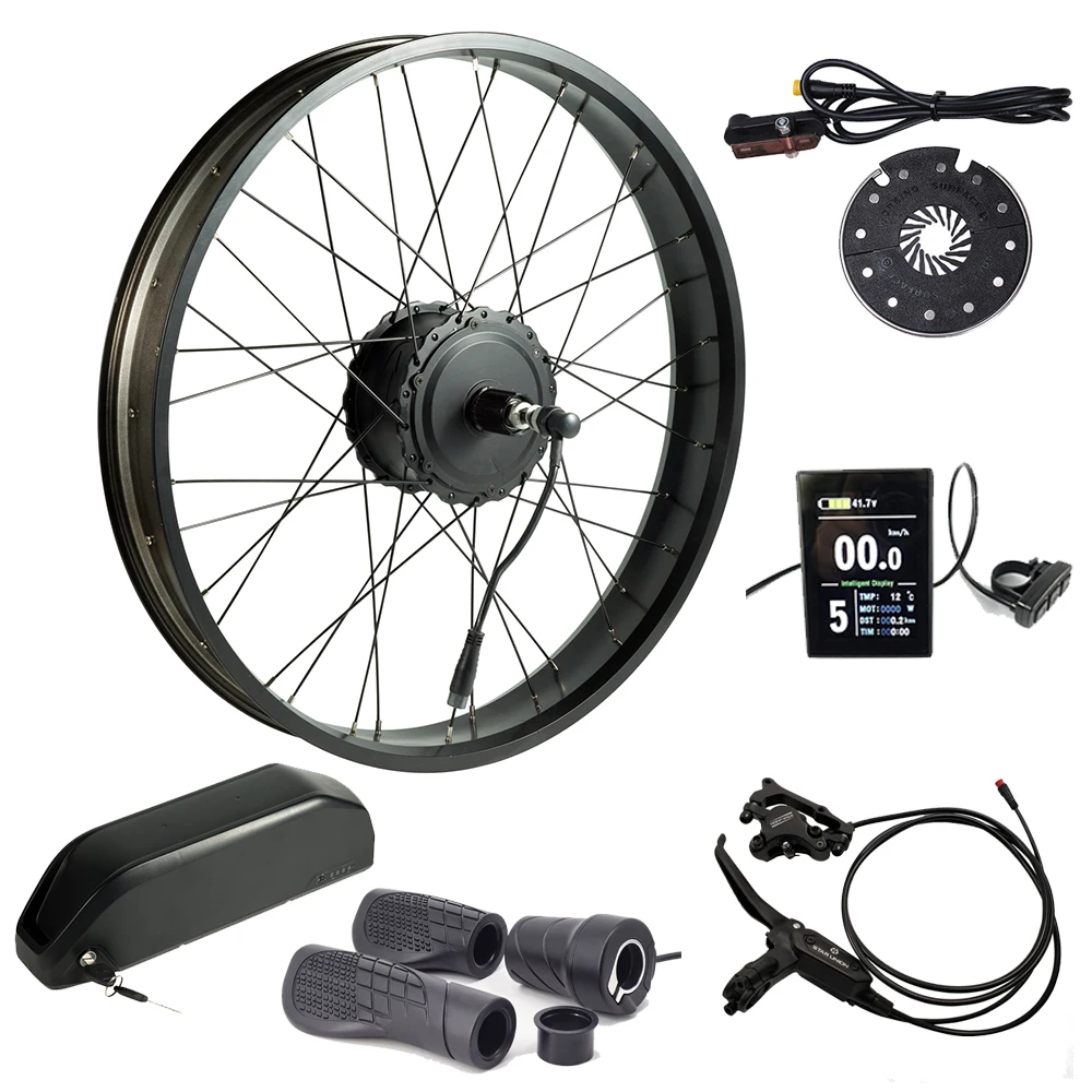 Electric E-Bike Conversion Kit 48V 2000W 1500W 1000W with Battery