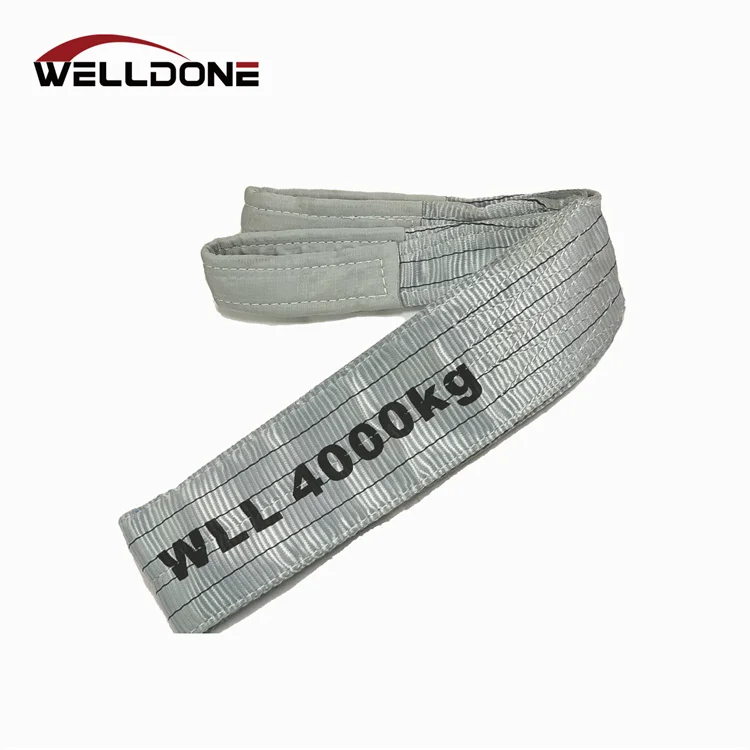SF 8:1 Australian Standard 1T/2T/3T/4T/5T/6T/8T/10T/12T Polyester Flat Eye Lifting Belt Webbing Sling AS1353.1