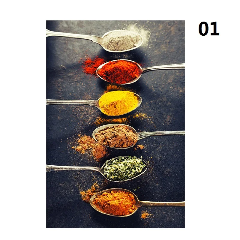 Зерна специи ложка овощи приготовление пищи фрукты кухня холст живопись настенная для гостиной домашний декор (без рамки)