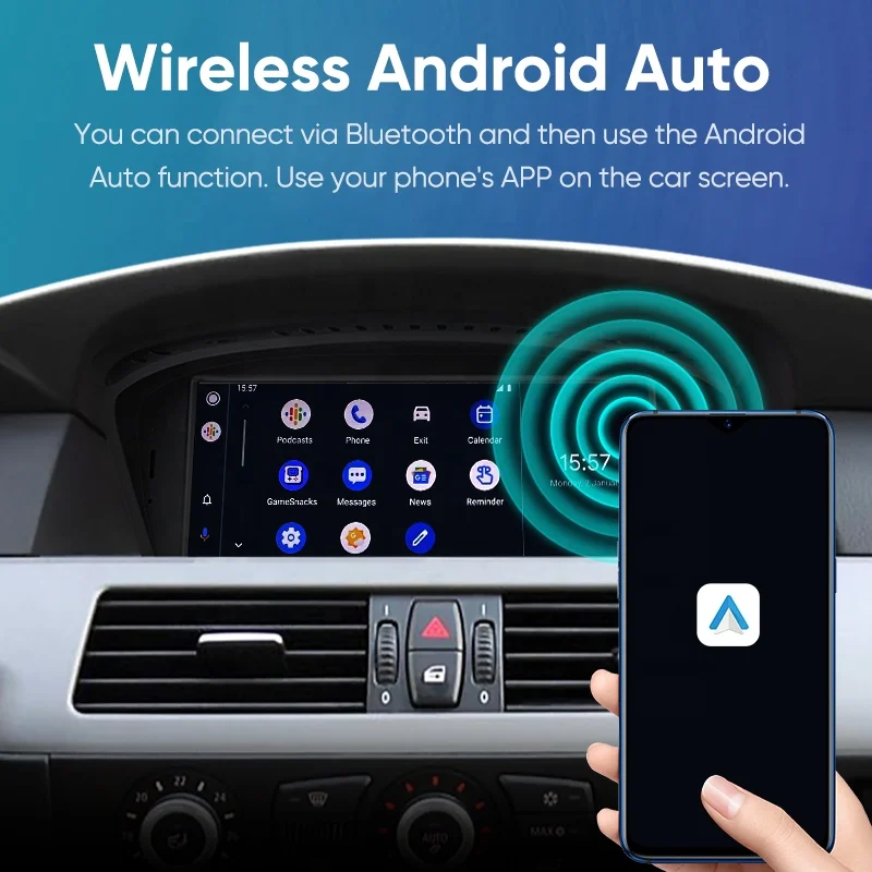 Автомагнитола Jmance 8 дюймов 2Din для BMW 3 5 Series E60 E90 2004 - 2012 беспроводной Android Auto Carplay головное устройство экран