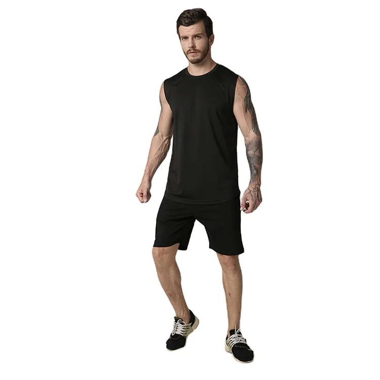 
wholesale plain sleeveless tshirt men bodybuilding tank top 