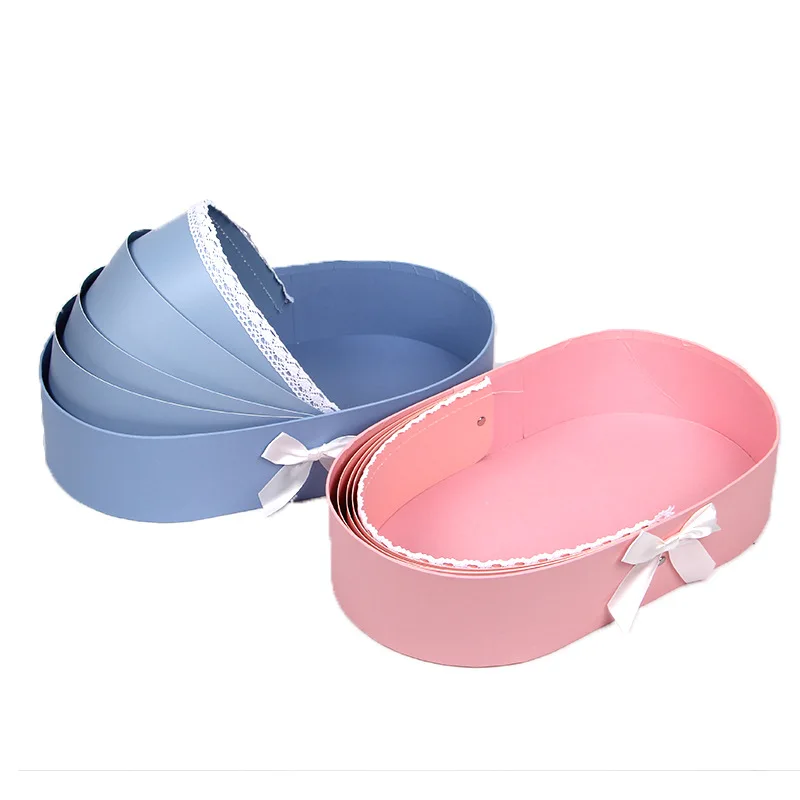 New Design Creative Flower Soap Bouquet Box Baby Cradle Shape Box For Baby Birthday