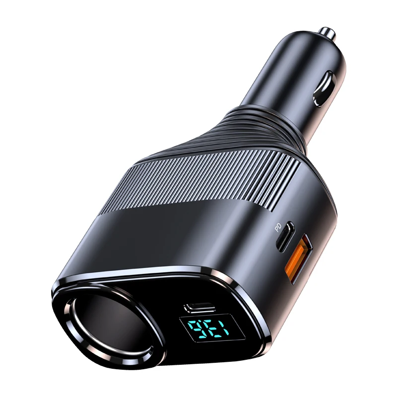 4 in 1 Car Charger 145W Ultra High Power Lighter Cigarette Socket Type-C PD45W Super Fast Charging
