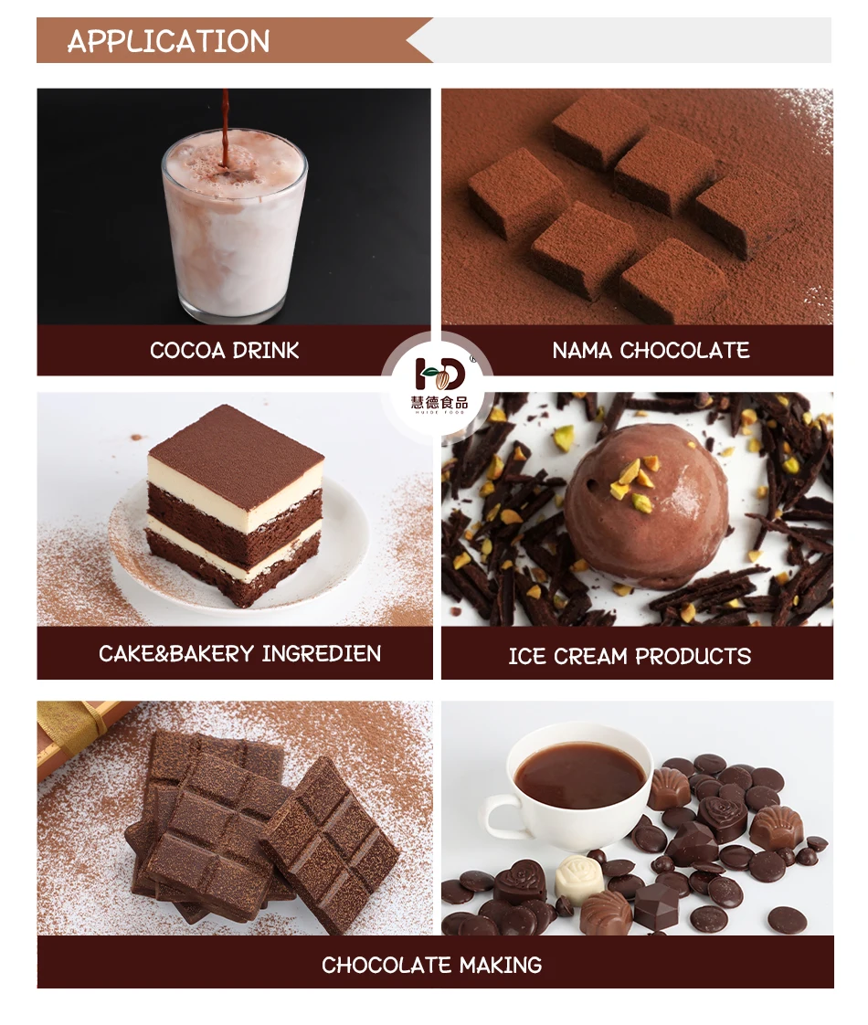 wholesale cocoa powder Direct Sale Alkalized Cocoa Powder JH0101(light brown) Food Ingredients made from West Africa cocoa beans