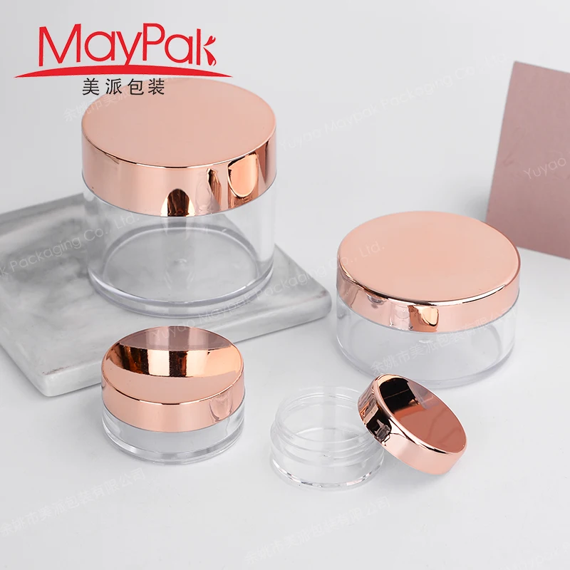 refillable face cream cosmetic container plastic transparent round petg container jar 30g