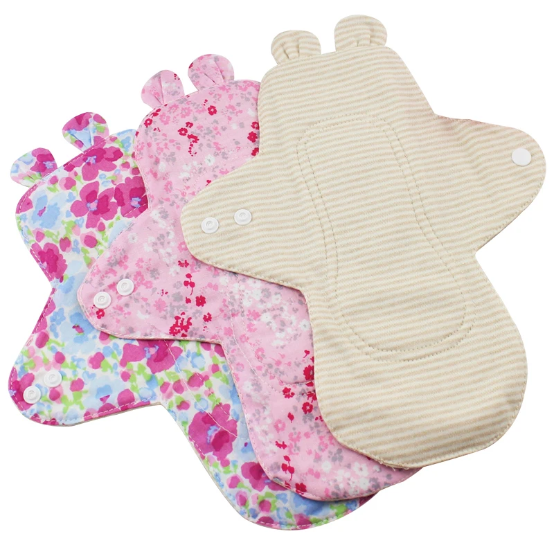 Mumsbest private label organic cotton reusable washable pads cloth women menstrual pads