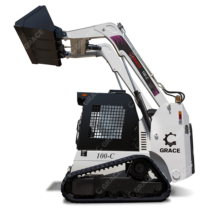 Skidsteer loader tracking Landscaping machine 350kg 450kg SK650 cheap Kubota diesel mini skid steer