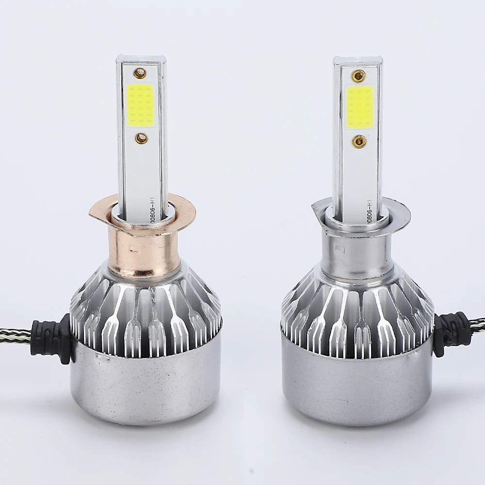 Auto light system 1 pair conversion kits high bright plug and play h1 h3 h7 h8 h9 waterproof car c6 led headlight
