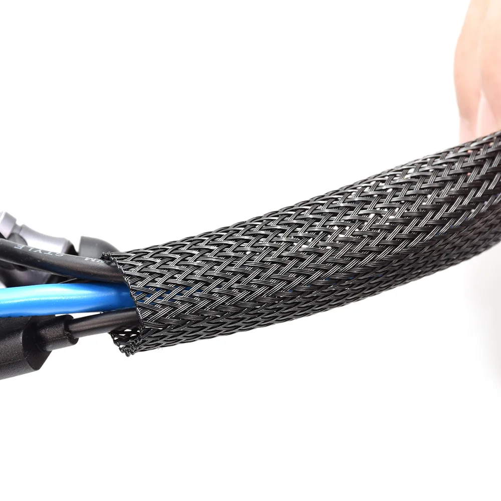 Auto cable sleeve braided high density polyester JDD-FR 003/ 006/ 012/ 032/038/ 050 /076 mm diameter