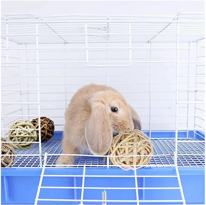 Bunny Grass House Guinea Pig Grass Bed Hand-Woven Hay Hut Natural Seagrass Balls Small Animal Chew Toys Guinea Pig Dwarf Rabbit