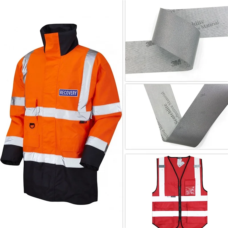 Reflective Material 3M 9587 flame resistant Fluorescent Lime-Yellow Fire Coat Trim