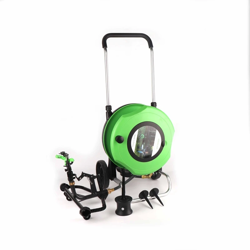 Second Generation 20m Portable Sprinkler Water Irrigation Cart Garden Watering Hose Reel Cart With Wheel