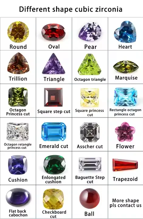 Custom White Cubic Zirconia 3AAA Grade Oval Cut Synthetic Crystal Gemstone for Jewelry with All size Height