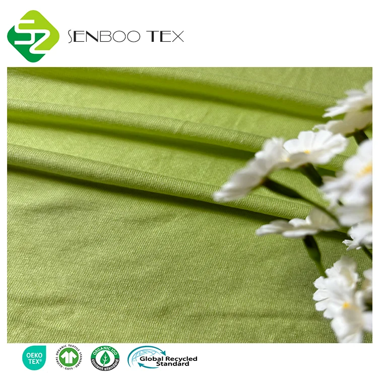 Factory Custom 30% Linen 70% Viscose Single Jersey Blackout Fabric Plain Soft Goods Vest Shirts Dresses Wholesale Linen Fabric