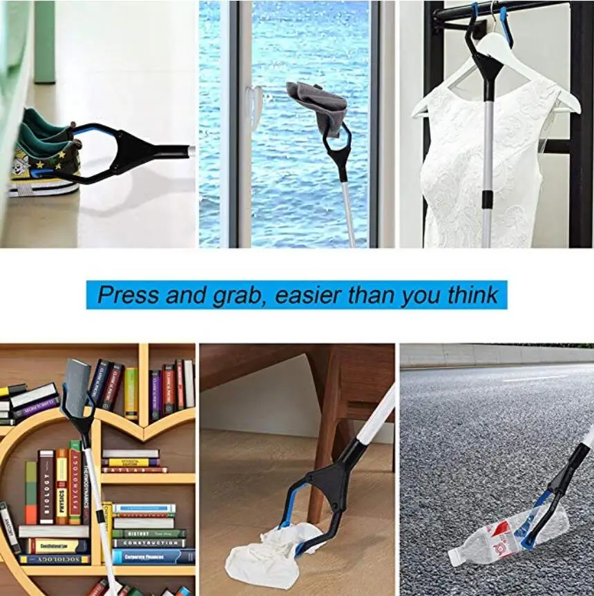 Manufacturer wholesale stainless steel China long life Delicate Handle reacher grabber pick up super relaxed and easy Tool