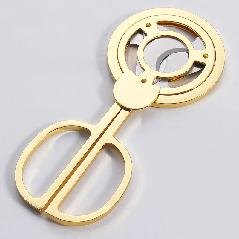 Smoking Accessories Gold Steel Round Cutter Head Guillotine Knife Cigar Scissors
