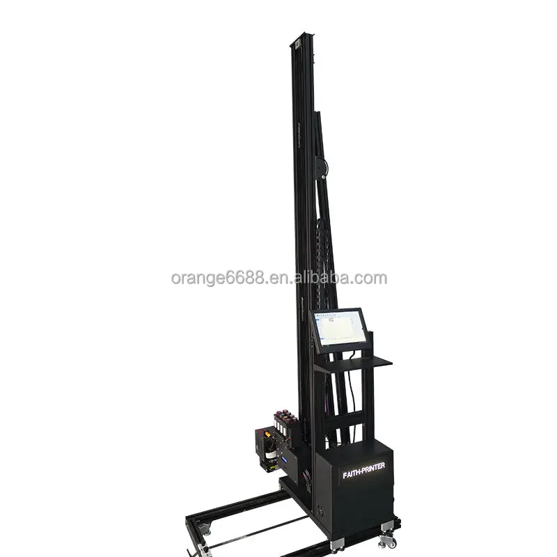 Automatic Vertical 3D Wall Painting Machine 6m*3m Stitching Printing Wall Inkjet Printer With