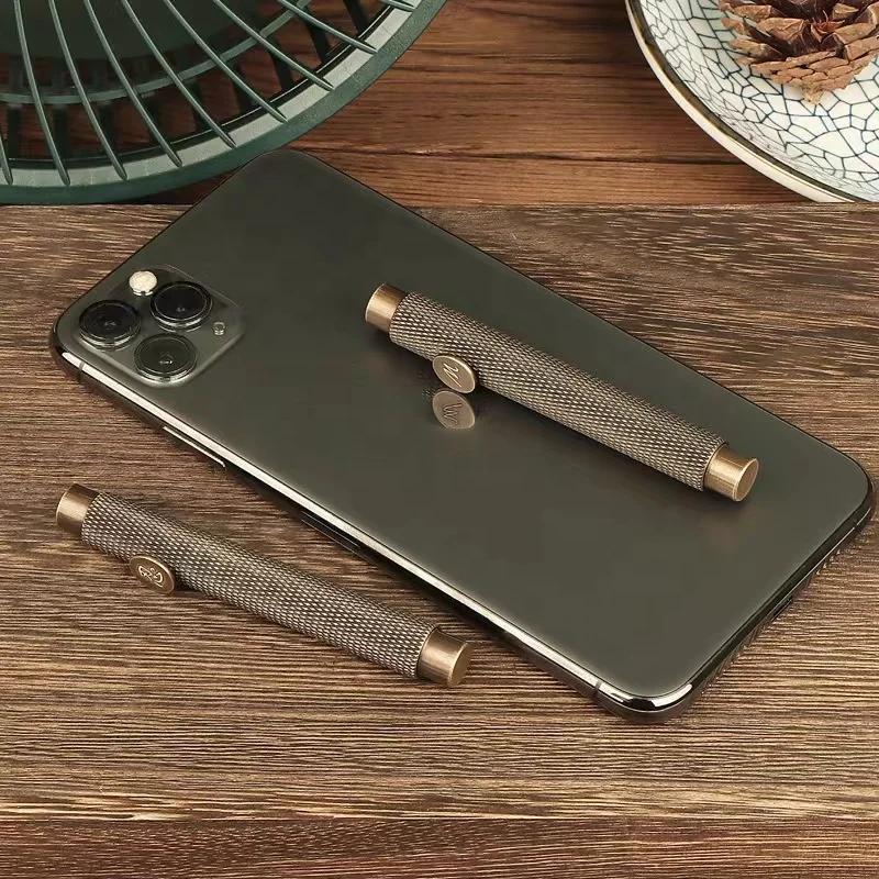 Antique Bronze Pure Brass Pocket Fountain Pen 0.38mm,0.5mm,1.0mm Multi Nibs Mini Portable Retractable Fountain Pen with No Clip