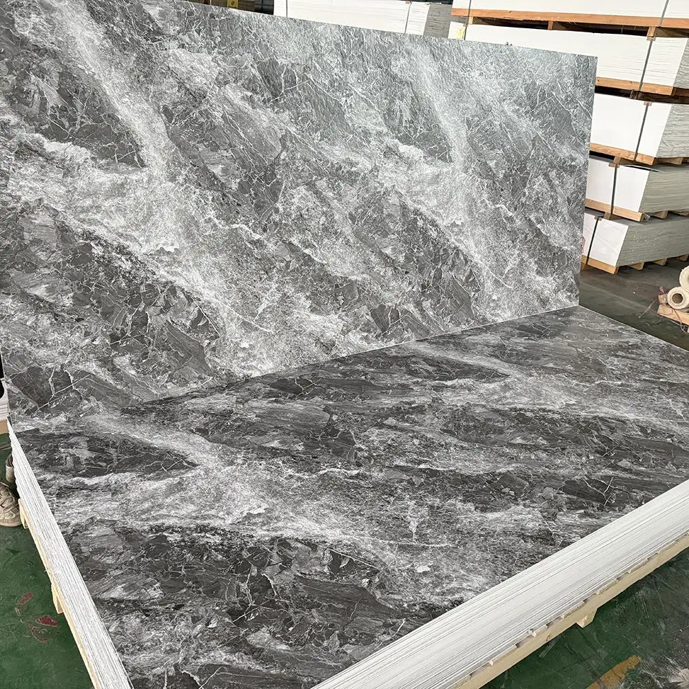 Factory Price Wall Material Pvc Sheet Decorative Stone Wall Panels Pvc Sheet For Kitchen Cabinet