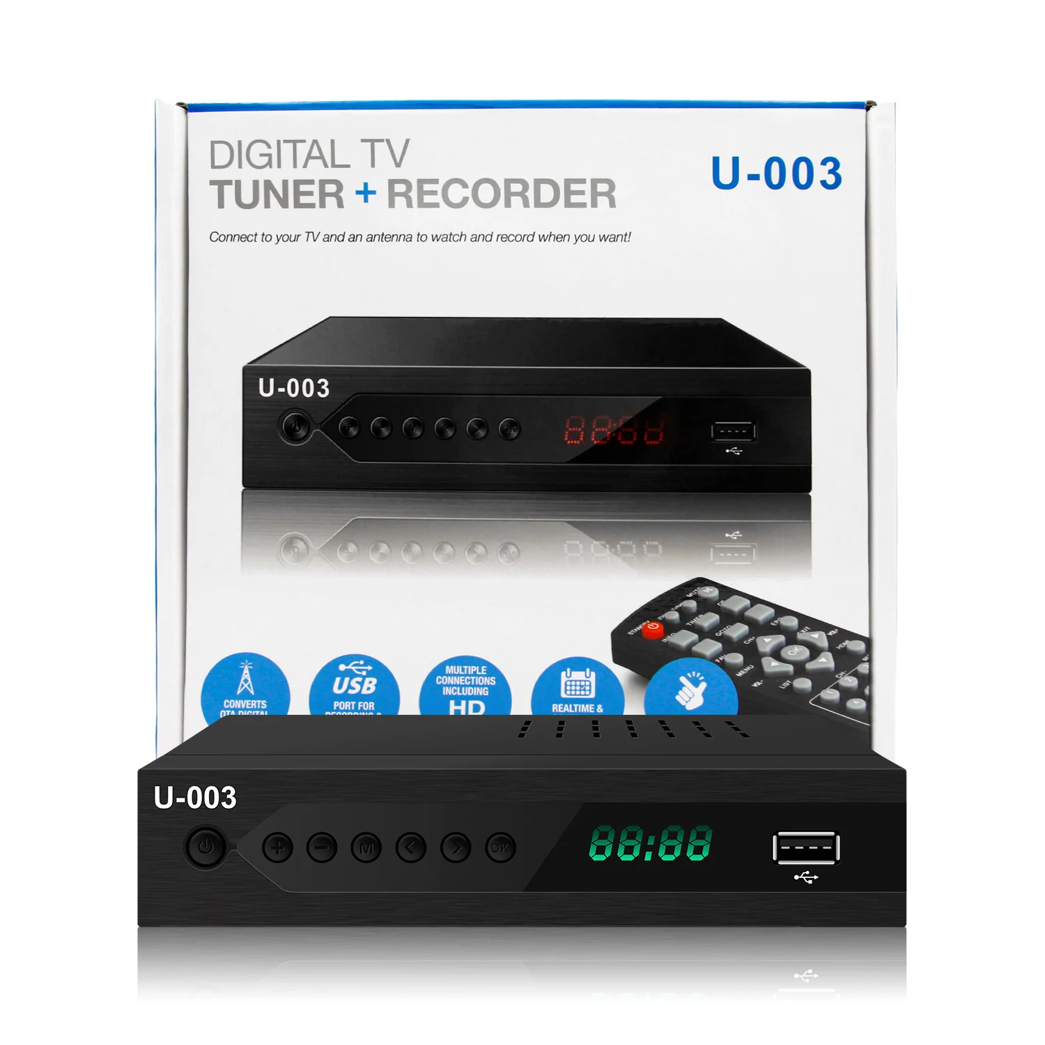 Полный цифровой HD fatsc TV Box тюнер приставка маленькая конвертер для Америки Мексика