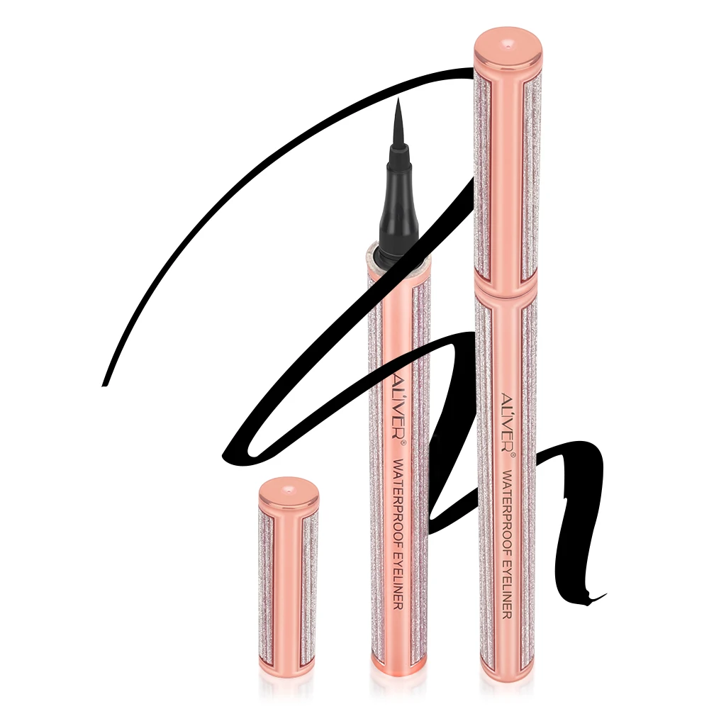 ALIVER pure silk fiber pure plant material eye beauty makeup long lasting matte black waterproof eyeliner