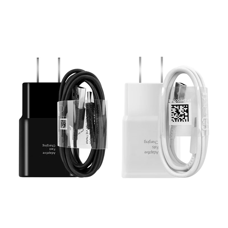 Original US Plug 15w Fast Usb Cell Phone Wall Charger with cable 5v 2a QC3.0 Quick Charging Wall charger for Samsung S8 S6