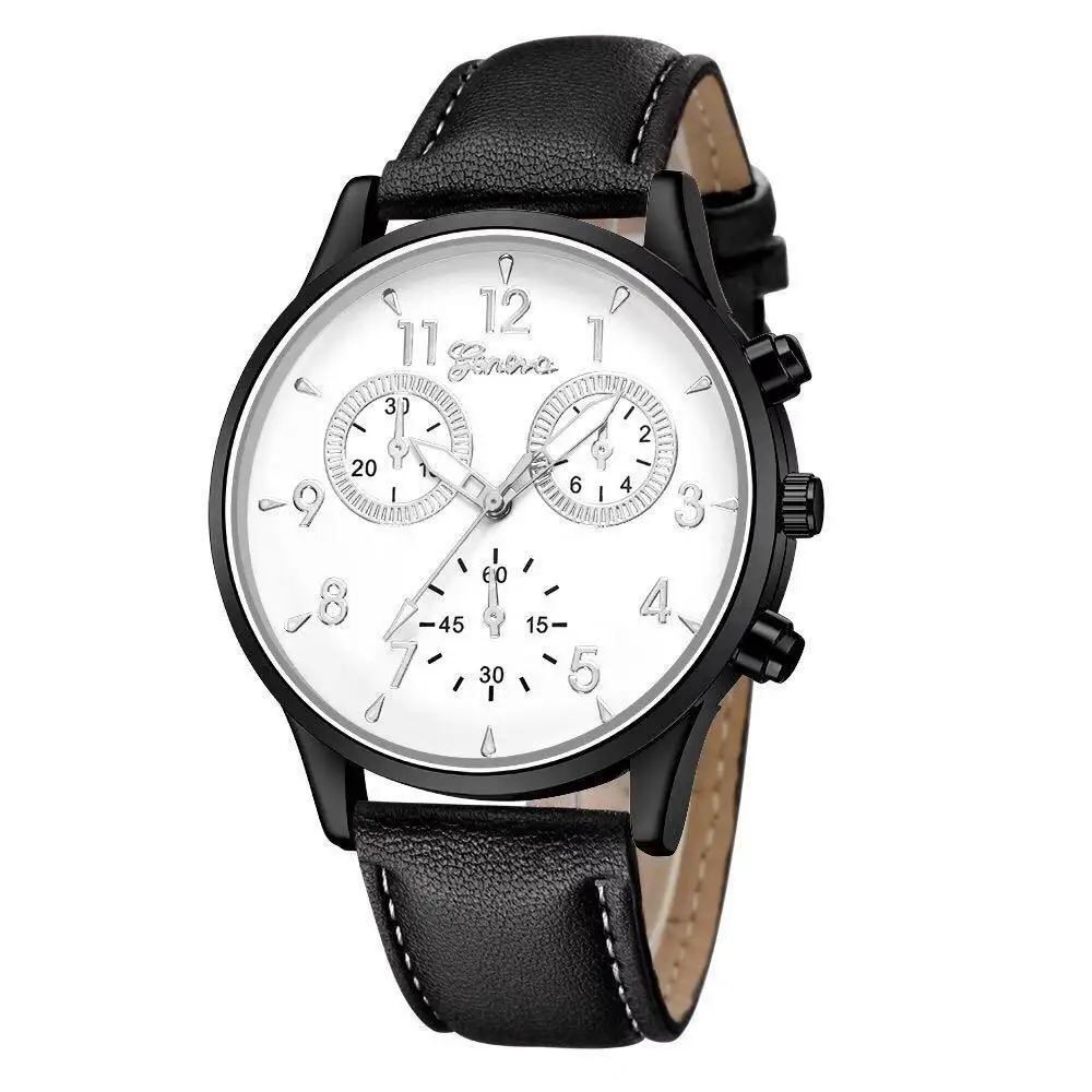 New Product Funky High End Newest Fancy Design Ready Stock Waterproof Sports men Quartz Watches with Leather Band 36