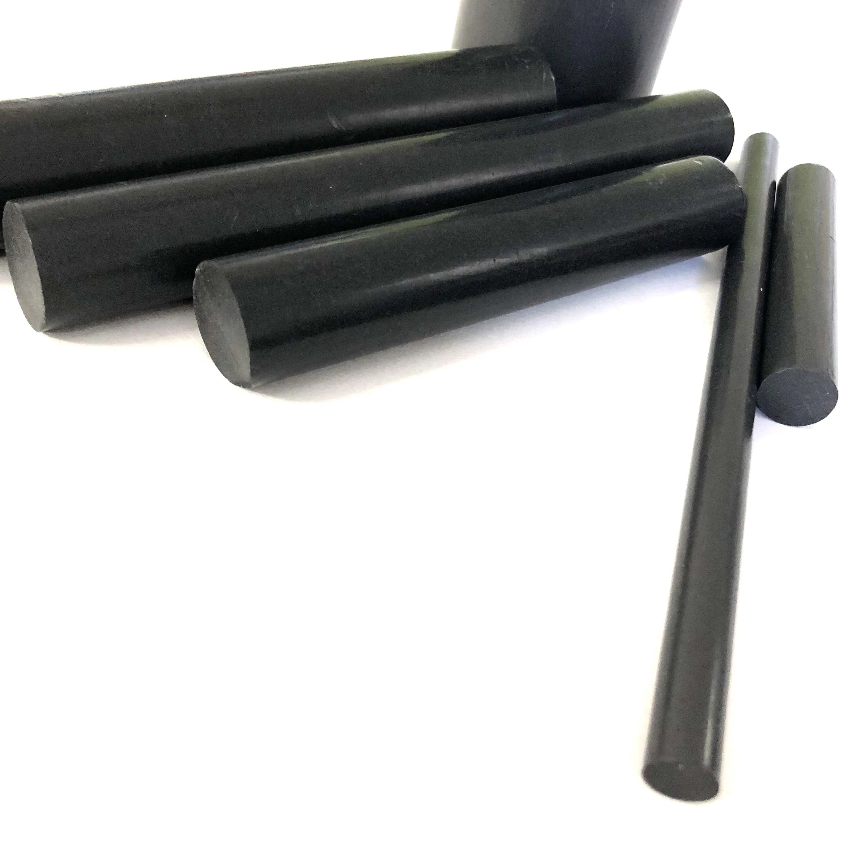 Factory Direct Offer 15% Graphite  Carbon Filled Length 200mm 1000mm Black PTFE Round Bar