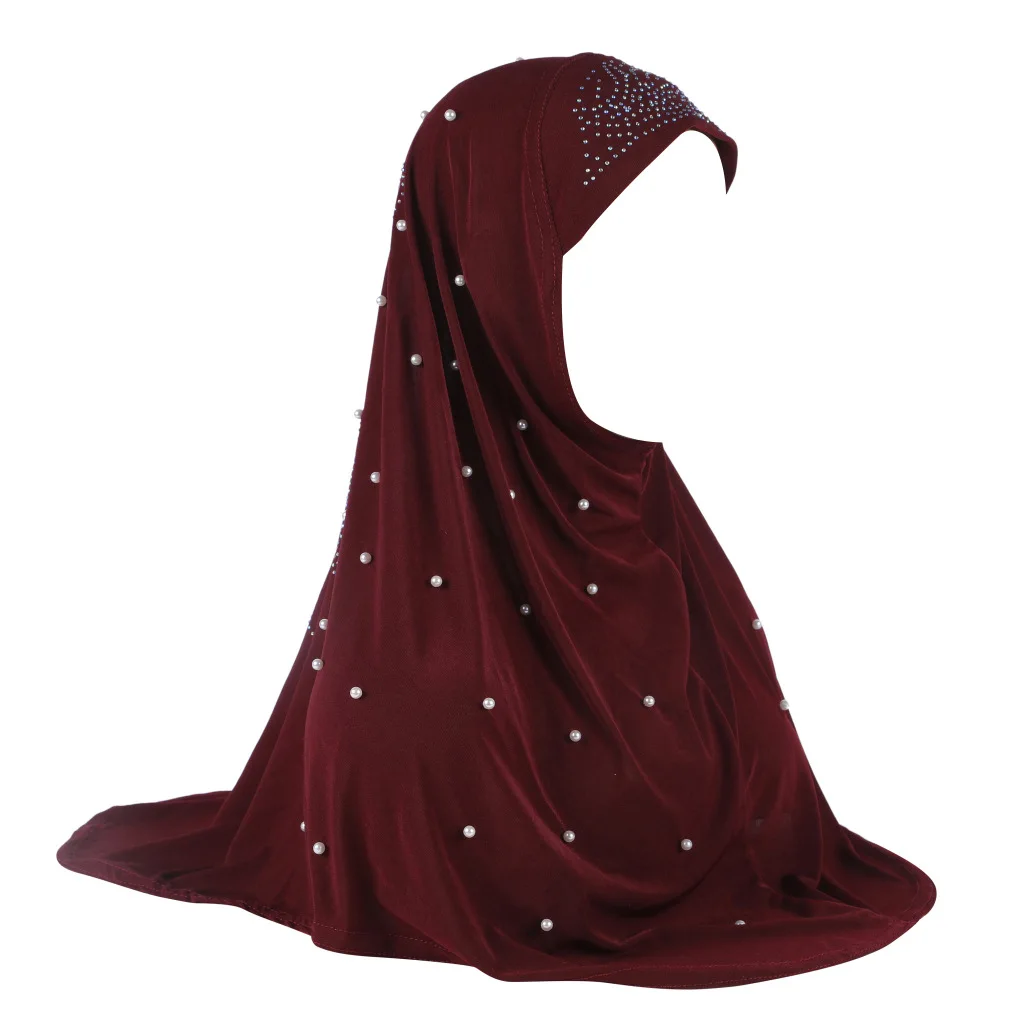 Fashion pearl printed headscarf jersey scarf for women plain malaysia scarf custom scarf logo